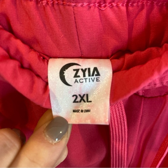 Zyia Active Womens 2XL Vault Shorts Megenta High Rise Drawstring Waist - Picture 4 of 6
